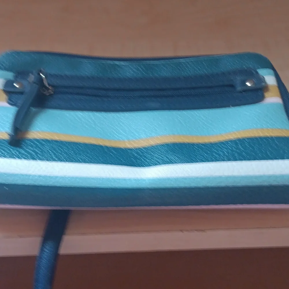 5/$10 Striped Crossbody Wallet - Picture 3 of 5